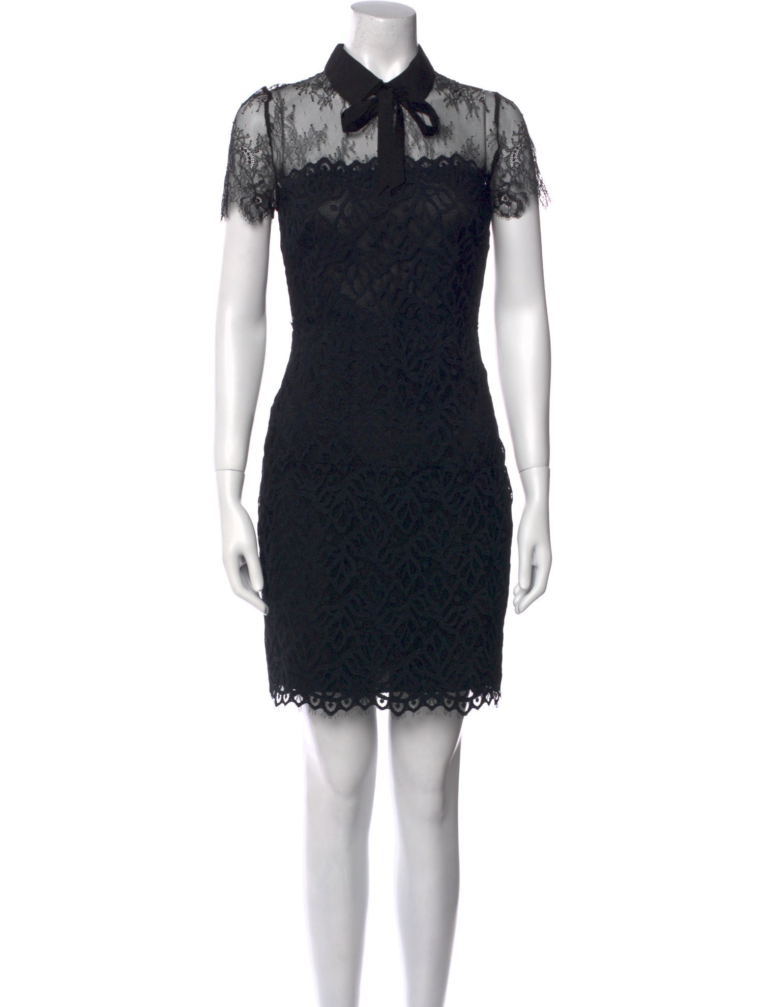 Sandro Lace Pattern Mini Dress