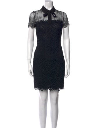 Sandro Lace Pattern Mini Dress
