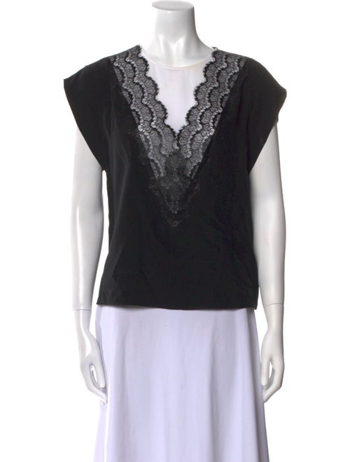 Sandro V-Neck Short Sleeve Top