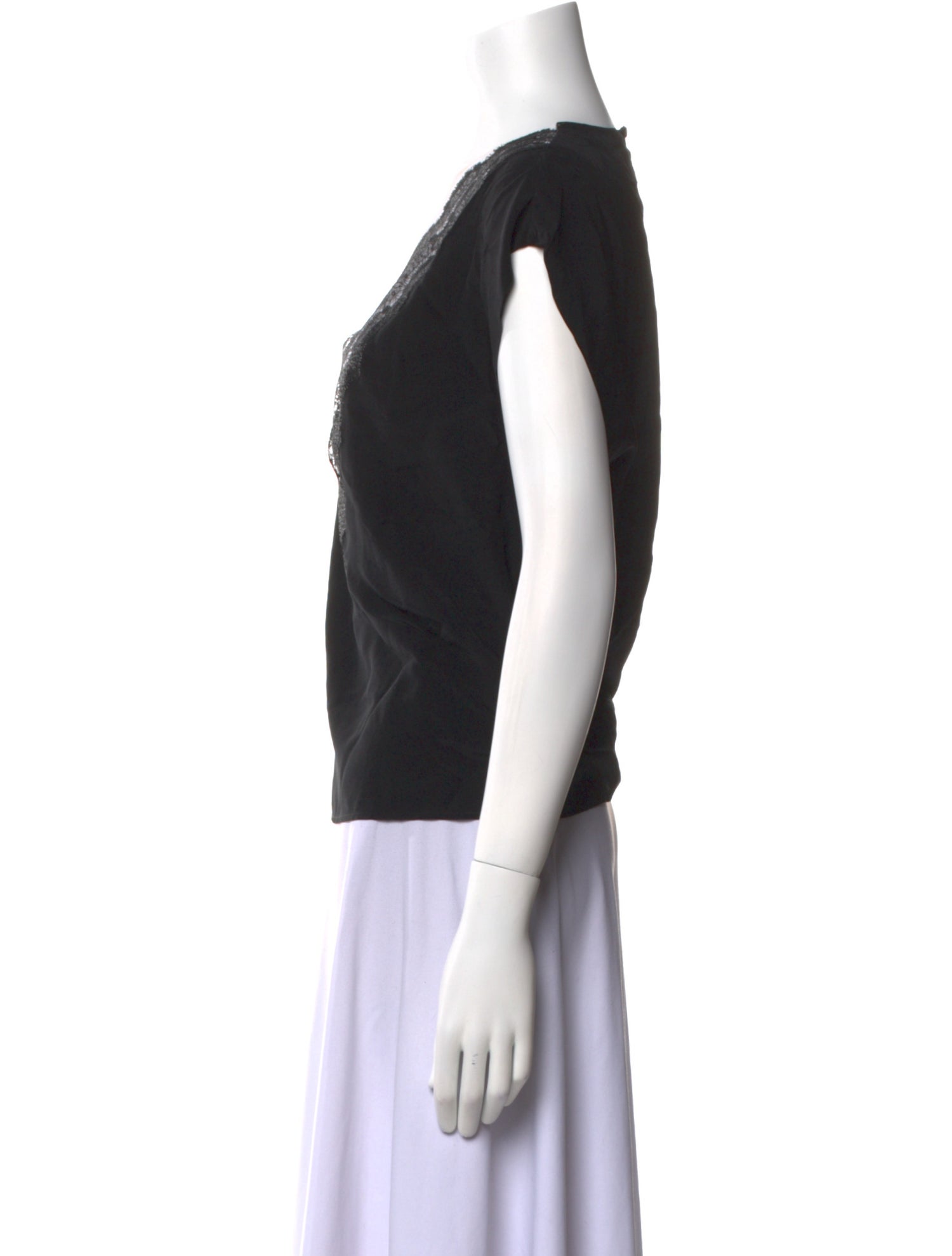 Sandro V-Neck Short Sleeve Top