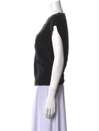 Sandro V-Neck Short Sleeve Top