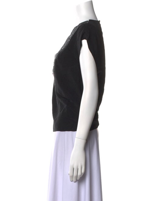 Sandro V-Neck Short Sleeve Top