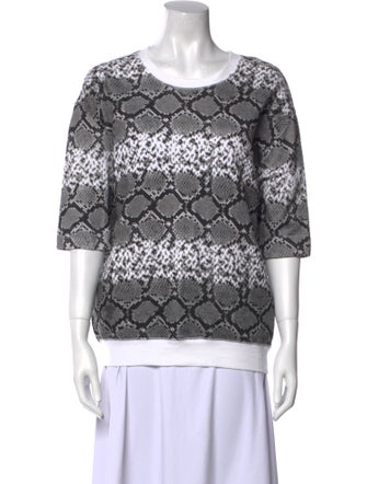 Sandro Lace Pattern Scoop Neck Sweatshirt