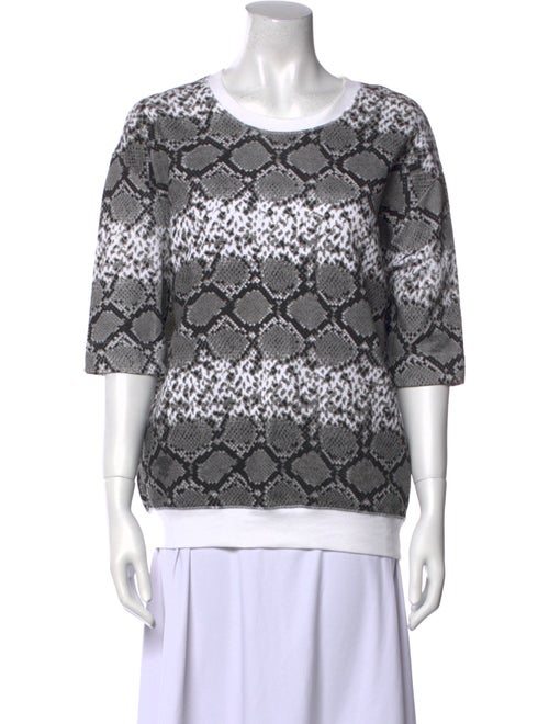 Sandro Lace Pattern Scoop Neck Sweatshirt
