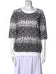 Sandro Lace Pattern Scoop Neck Sweatshirt