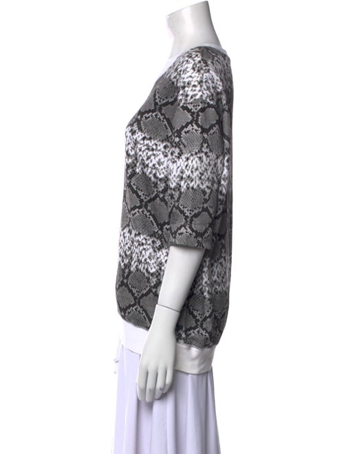 Sandro Lace Pattern Scoop Neck Sweatshirt