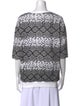 Sandro Lace Pattern Scoop Neck Sweatshirt