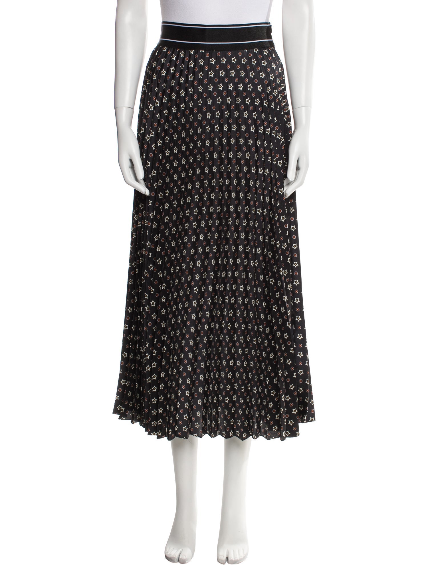 Sandro Printed Midi Length Skirt