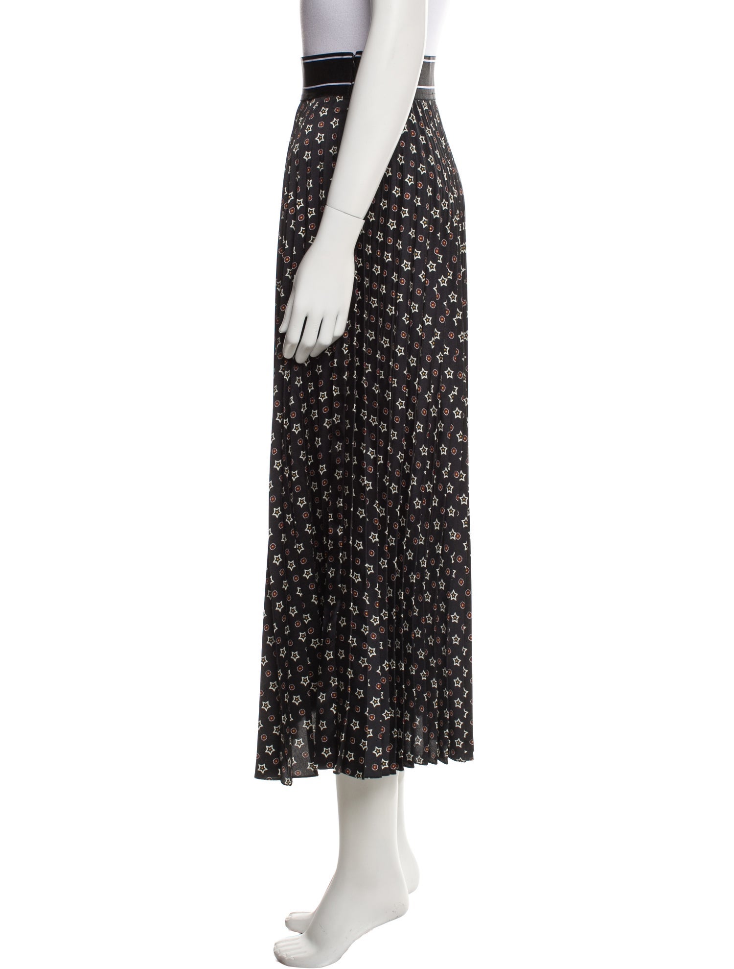 Sandro Printed Midi Length Skirt