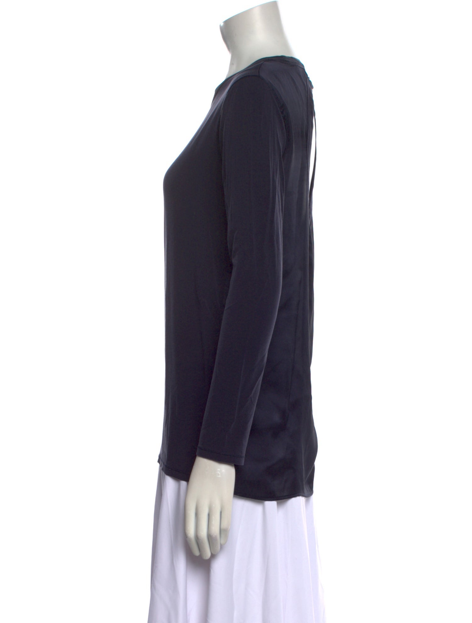 Sandro Crew Neck Long Sleeve Top