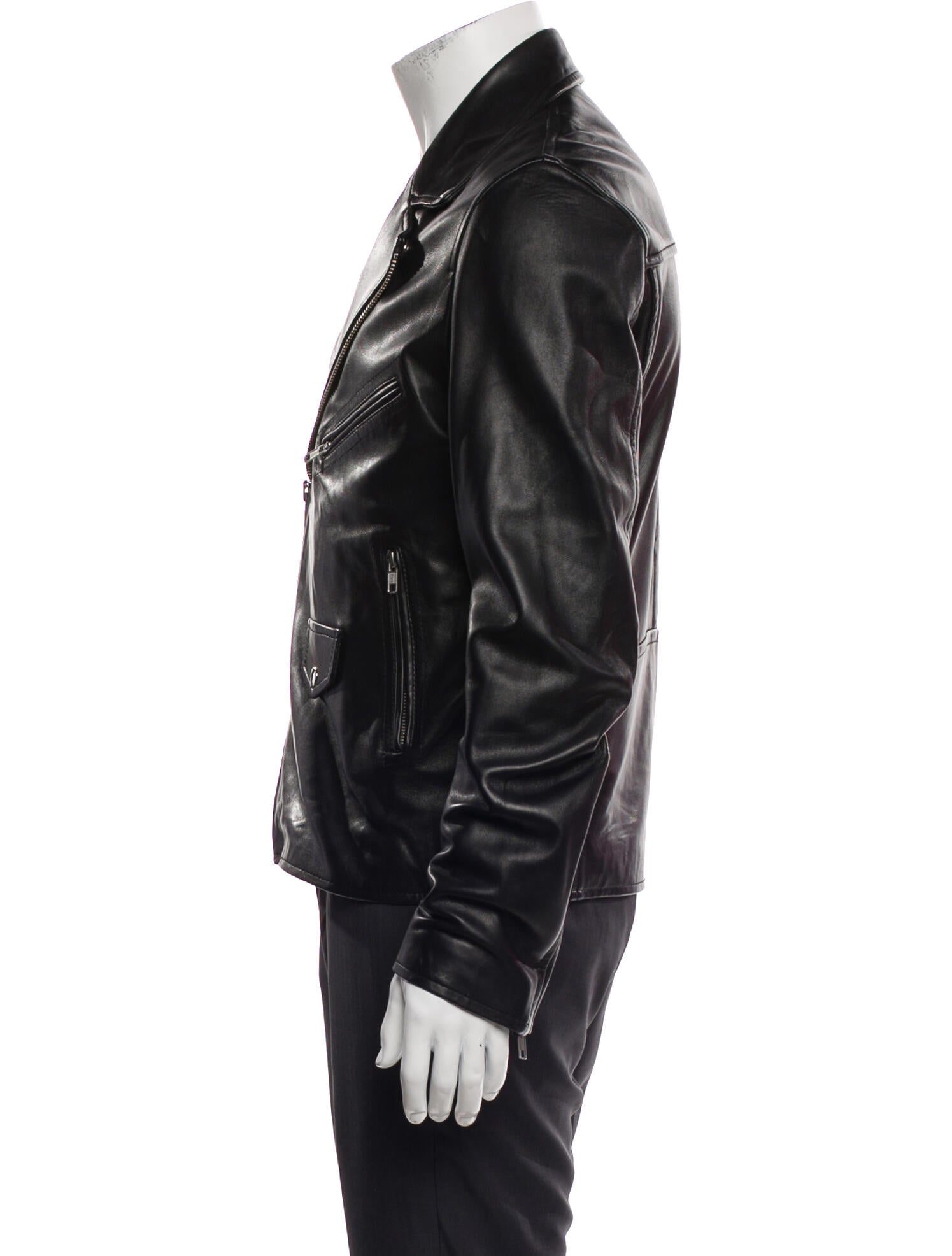 Sandro Lamb Leather Moto Jacket