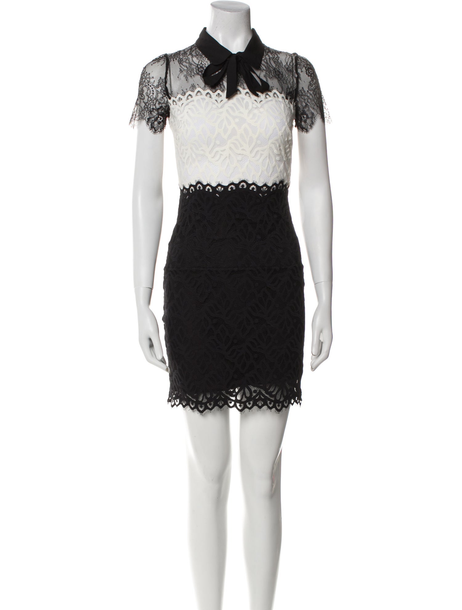Sandro Lace Pattern Mini Dress