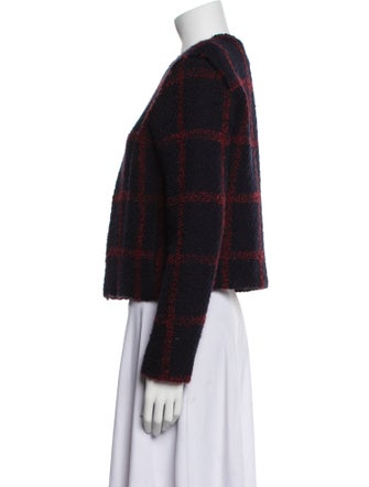 Sandro Plaid Print Evening Jacket