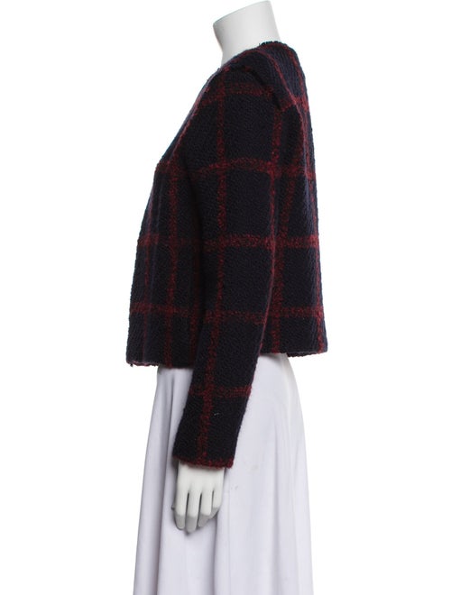 Sandro Plaid Print Evening Jacket