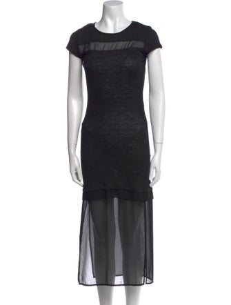 Sandro Linen Midi Length Dress