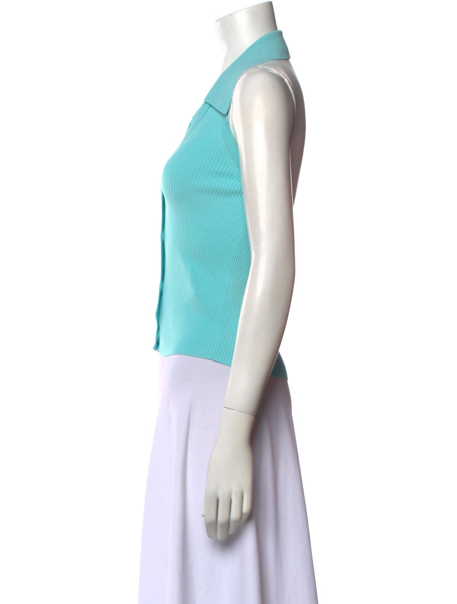 Sandro V-Neck Sleeveless Crop Top