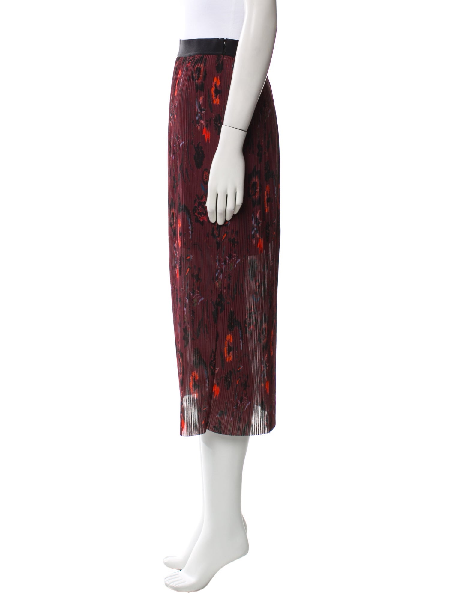 Sandro Printed Midi Length Skirt