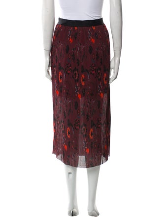 Sandro Printed Midi Length Skirt