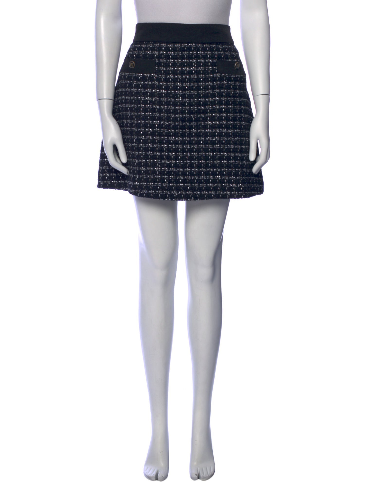 Sandro Tweed Pattern Mini Skirt w/ Tags