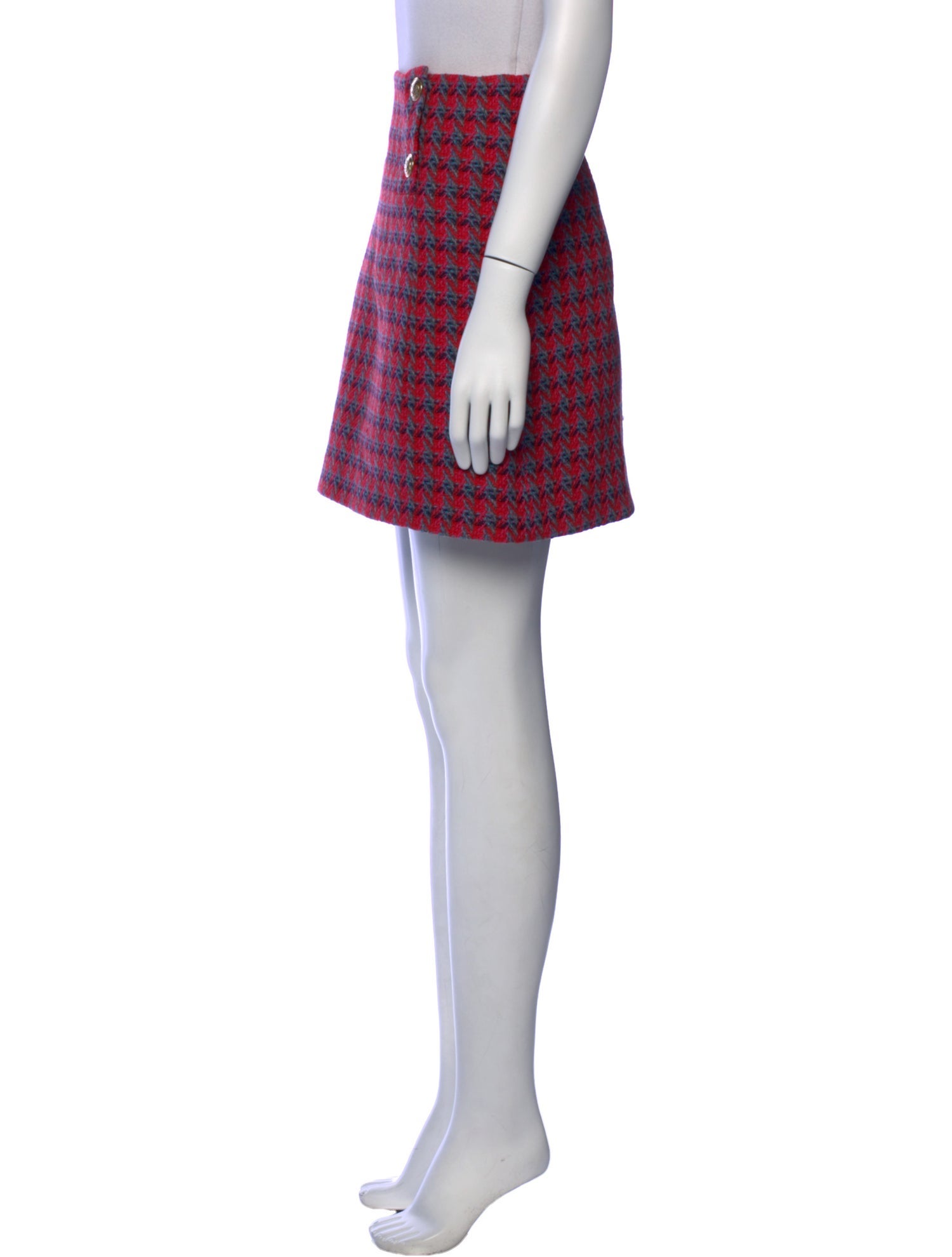 Sandro Houndstooth Print Mini Skirt w/ Tags