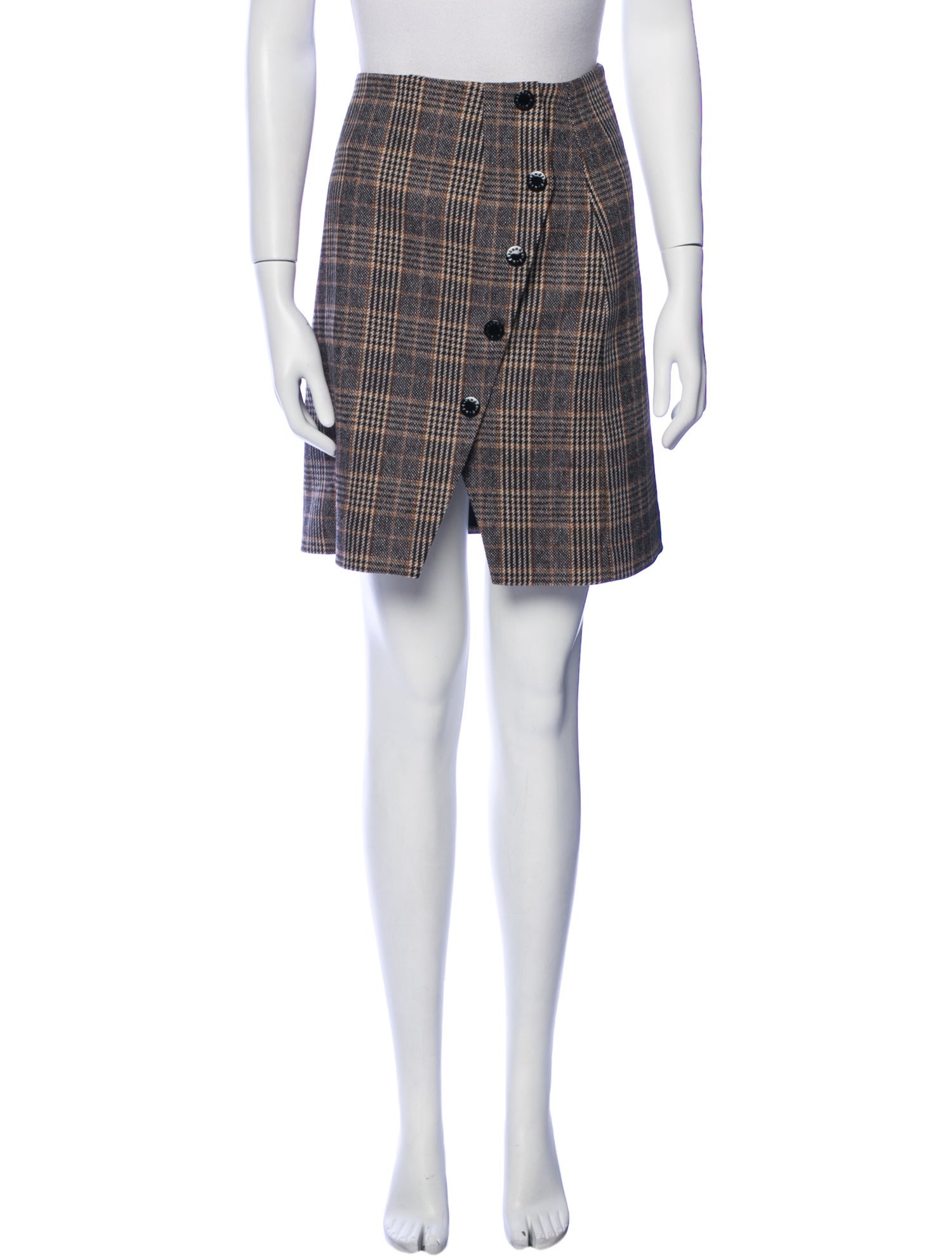 Sandro Plaid Print Mini Skirt w/ Tags