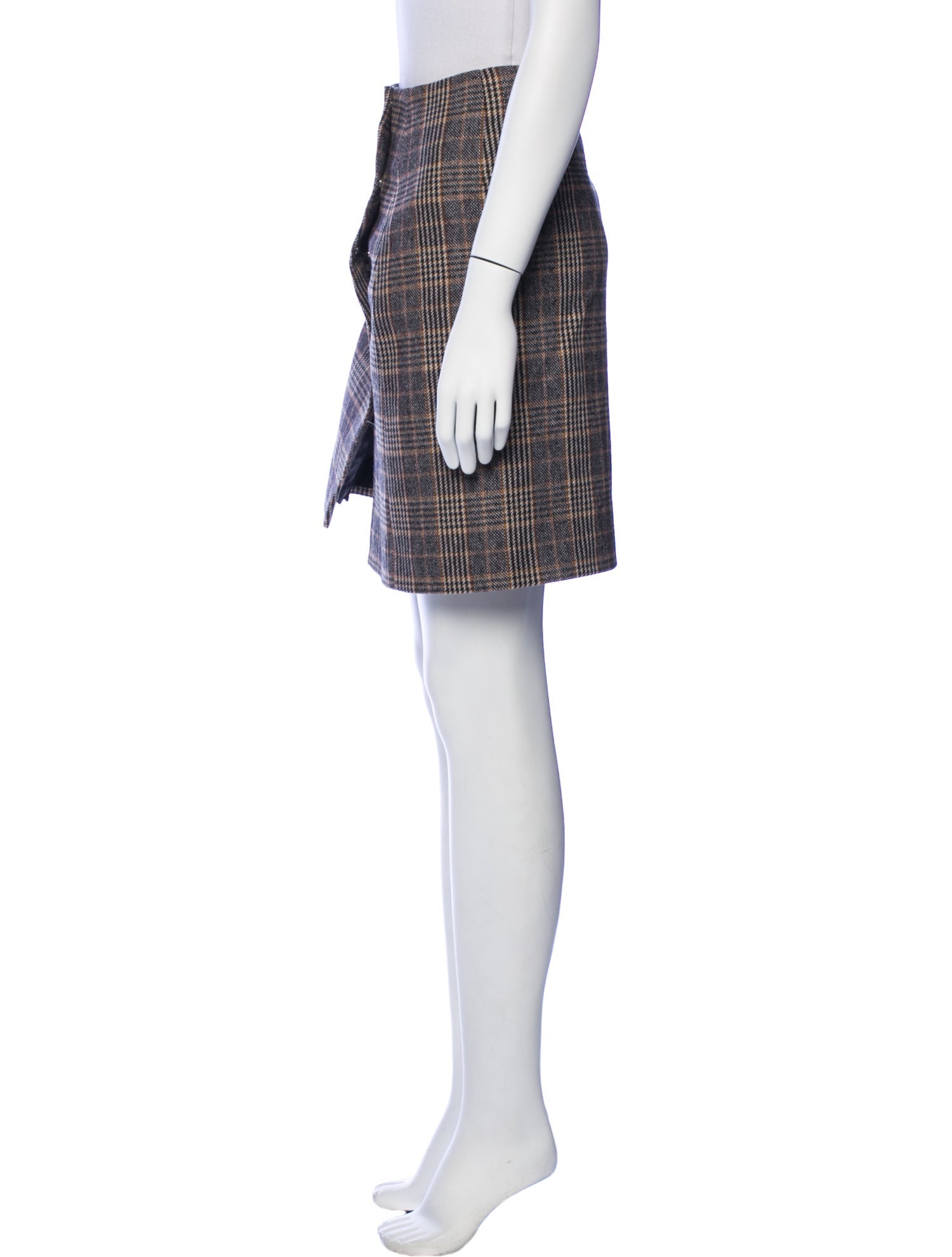 Sandro Plaid Print Mini Skirt w/ Tags