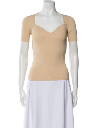 Sandro V-Neck Short Sleeve Top