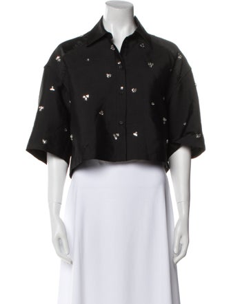 Sandro Printed Crystal Embellishments Set