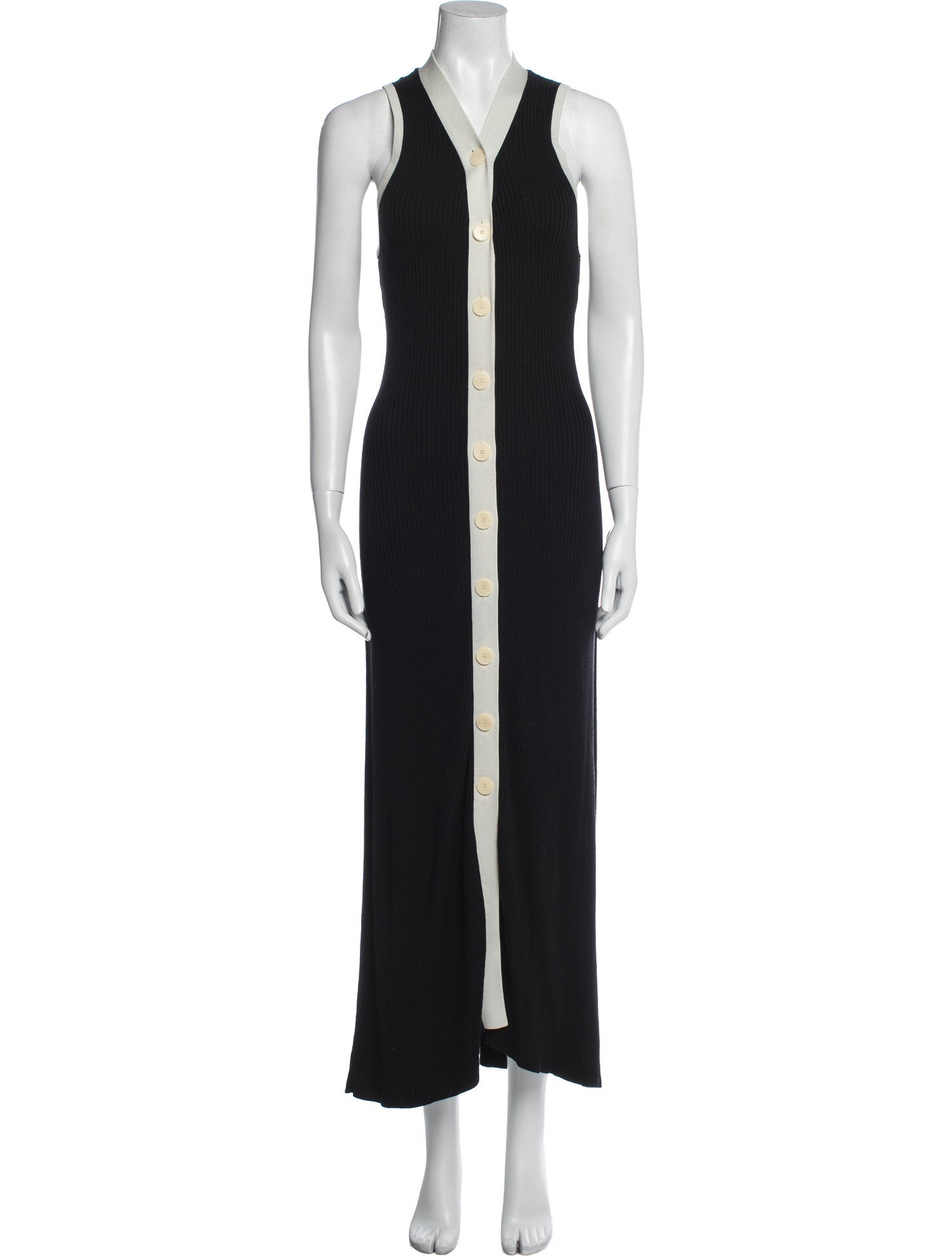 Sandro V-Neck Long Dress