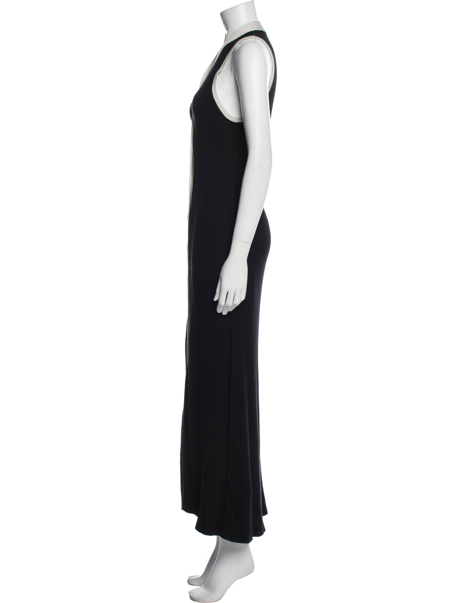 Sandro V-Neck Long Dress