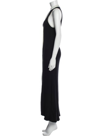 Sandro V-Neck Long Dress