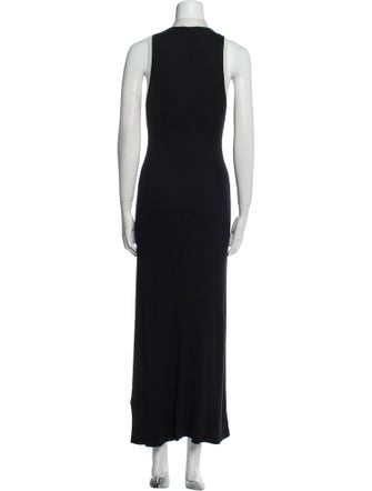 Sandro V-Neck Long Dress