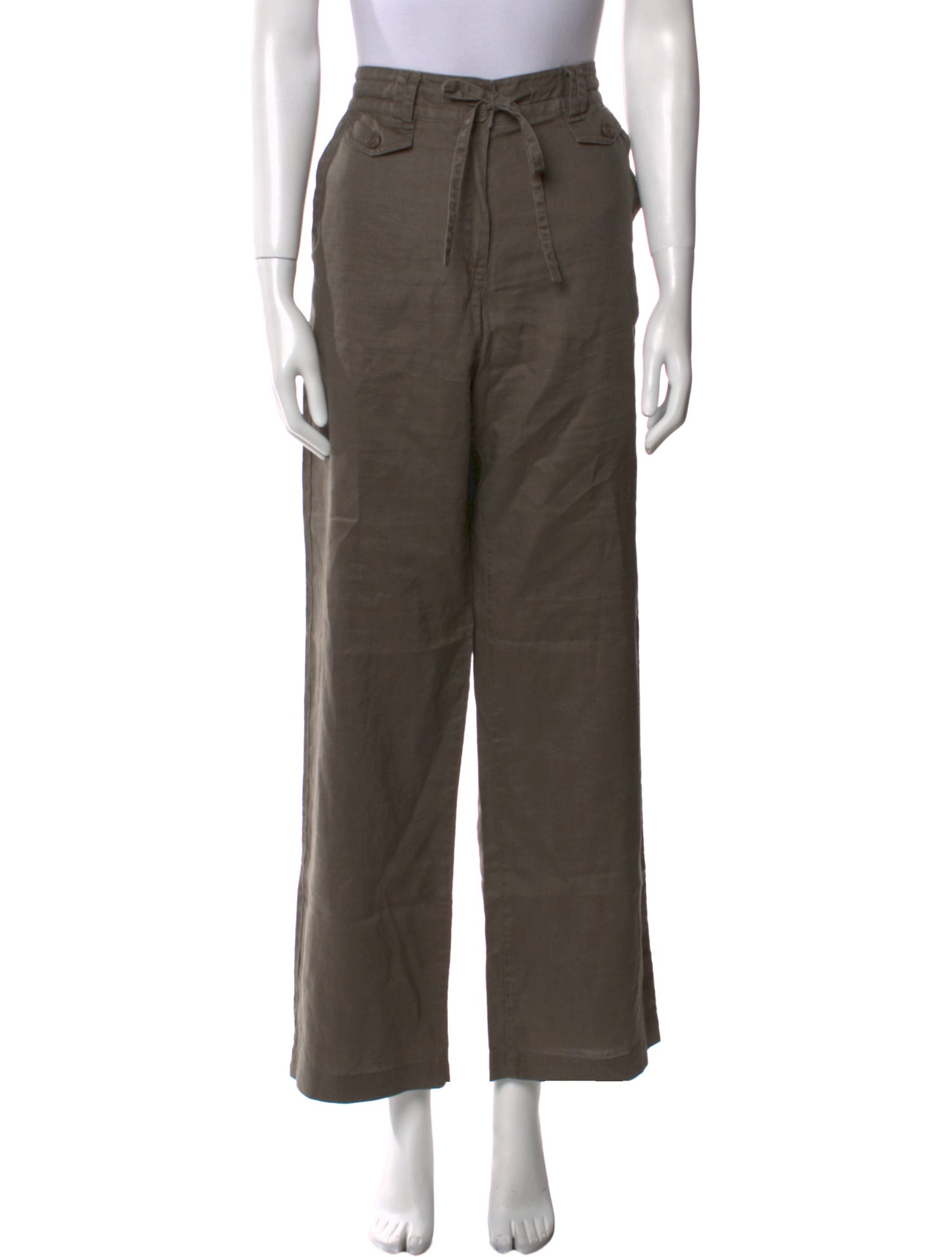 Sandro Linen Wide Leg Pants
