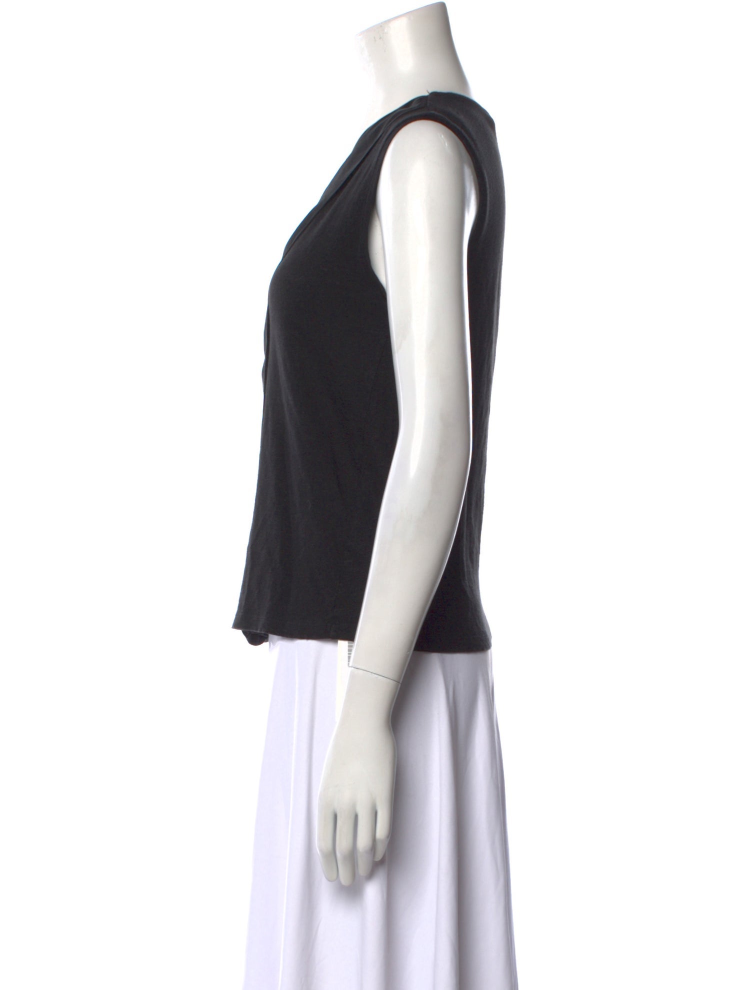 Sandro Linen V-Neck Top