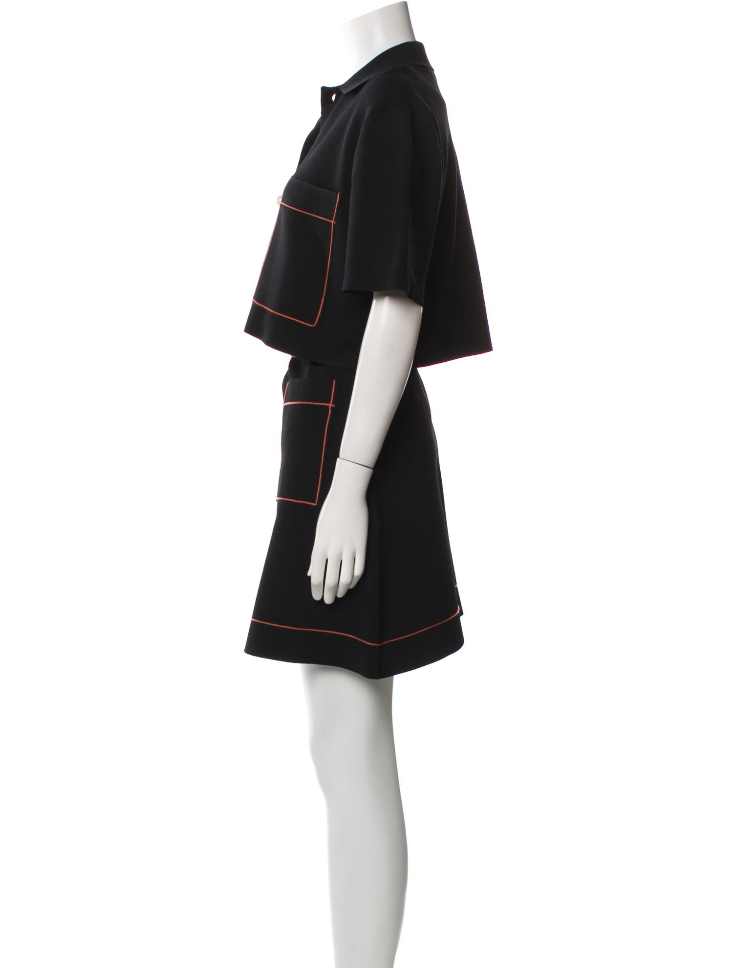 Sandro Grosgrain Trim Skirt Suit