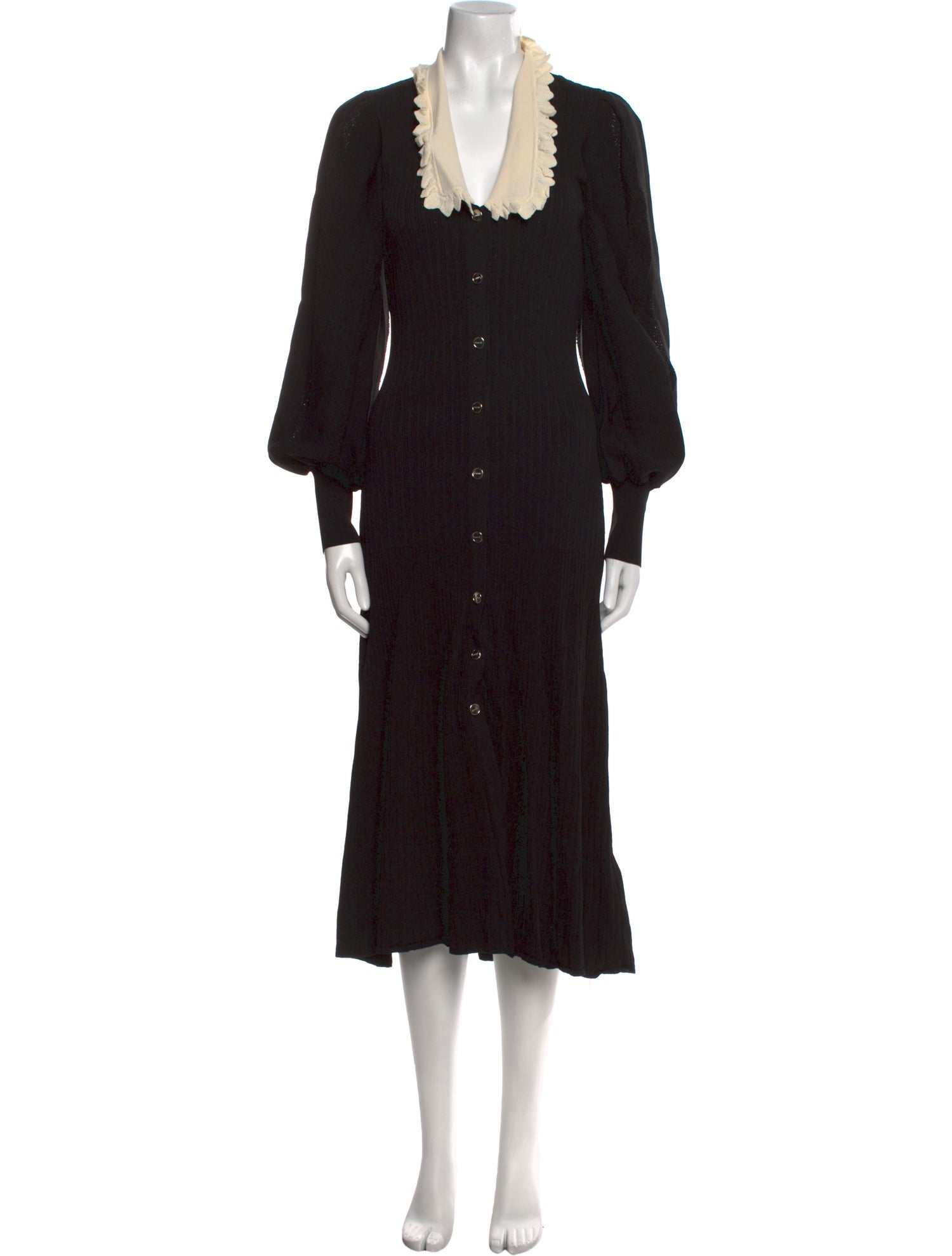 Sandro V-Neck Long Dress