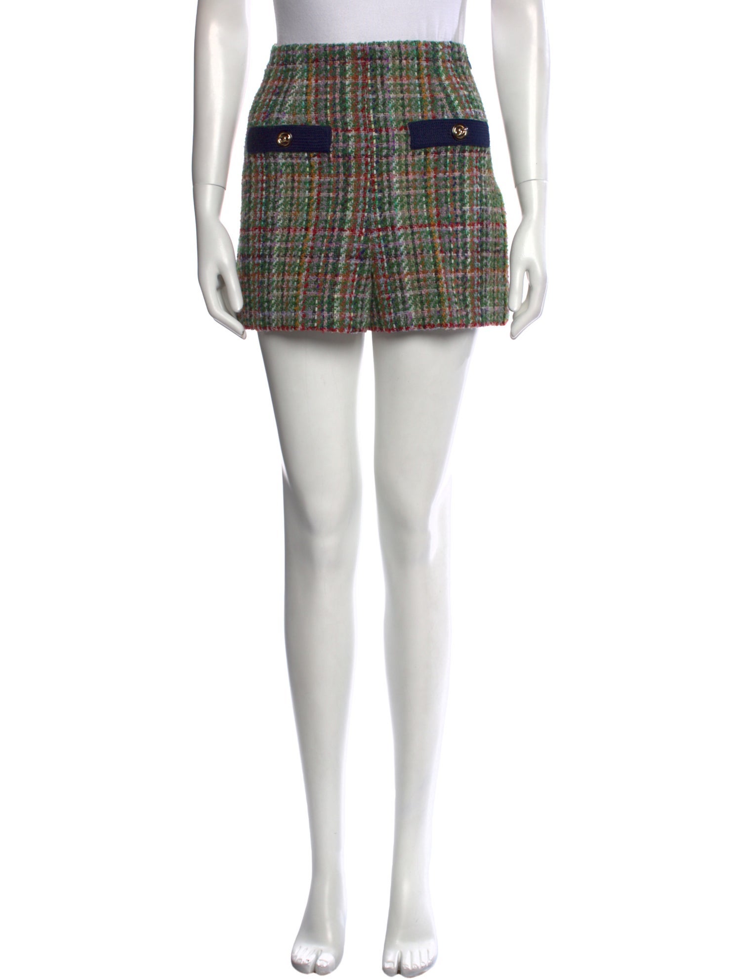 Sandro Tweed Pattern Mini Shorts