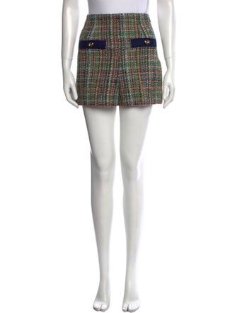 Sandro Tweed Pattern Mini Shorts