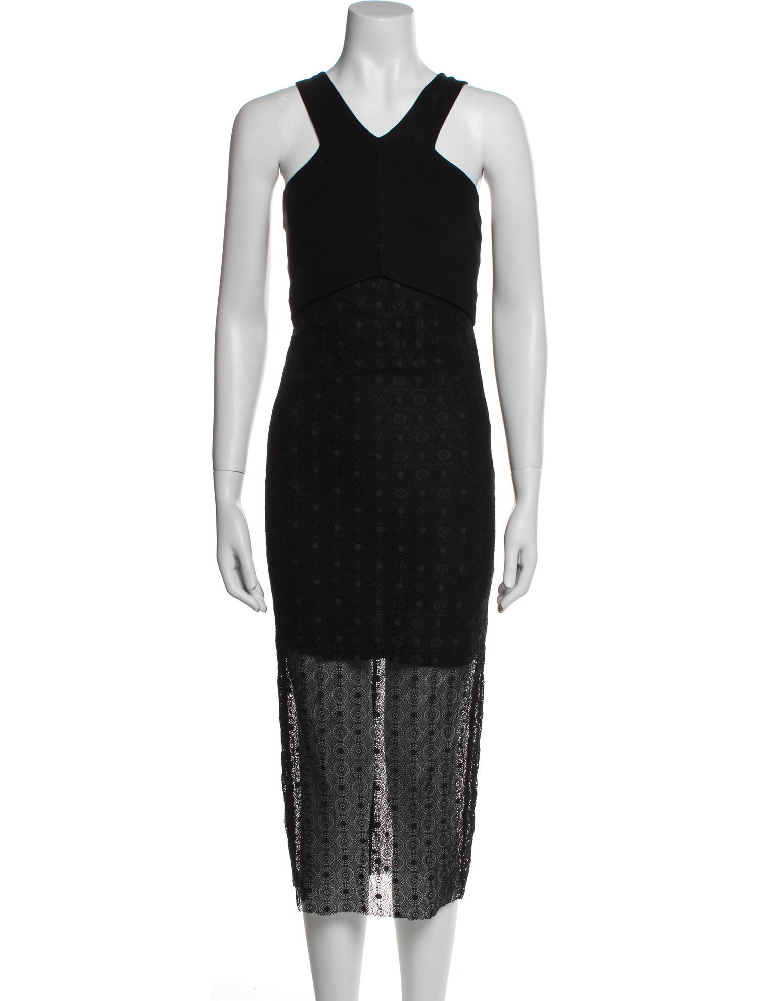 Sandro V-Neck Midi Length Dress