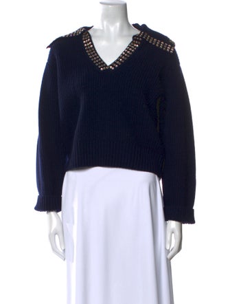 Sandro Wool V-Neck Sweater