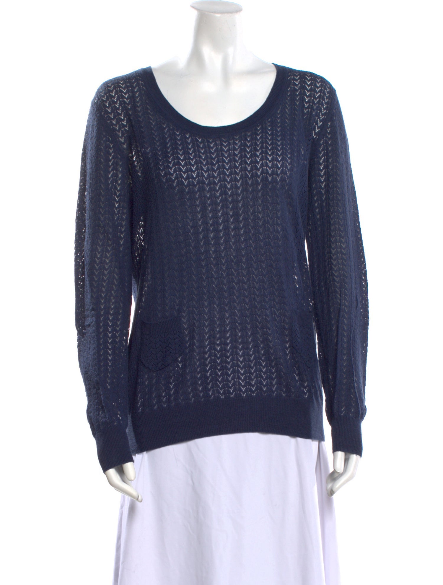 Sandro Scoop Neck Long Sleeve Sweatshirt