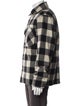 Sandro Wool Plaid Print Puffer Coat