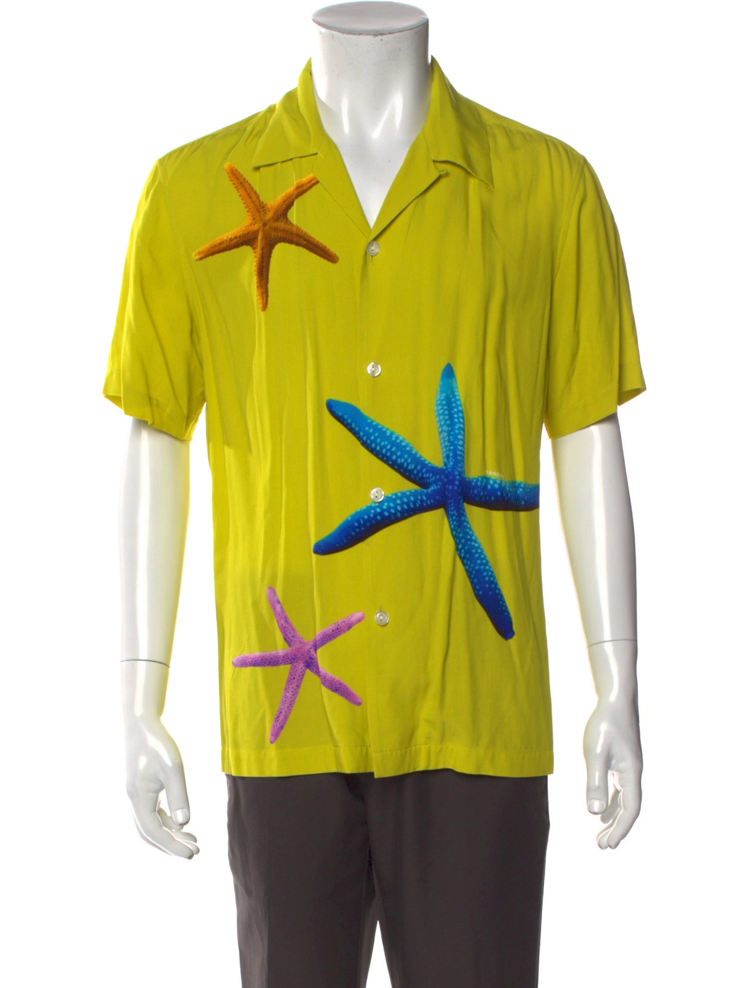 Sandro Graphic Print Short Sleeve Shirt