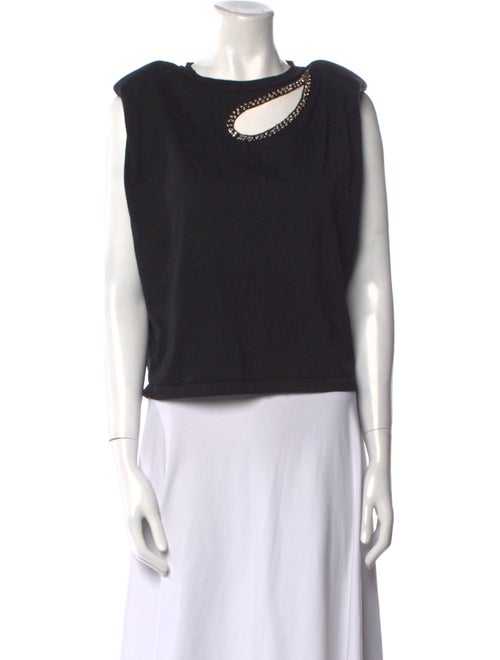 Sandro Bateau Neckline Sleeveless Top
