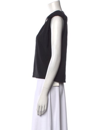Sandro Bateau Neckline Sleeveless Top