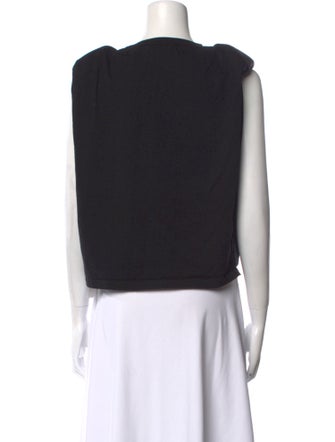 Sandro Bateau Neckline Sleeveless Top