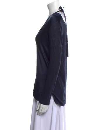 Sandro Linen V-Neck Top