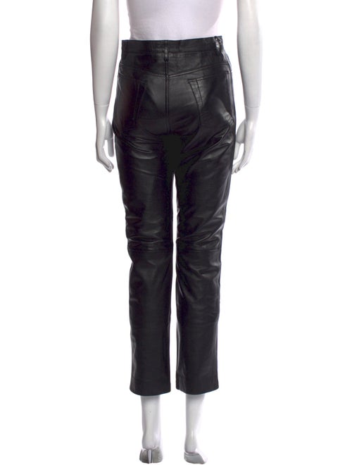 Sandro Lamb Leather Straight Leg Pants