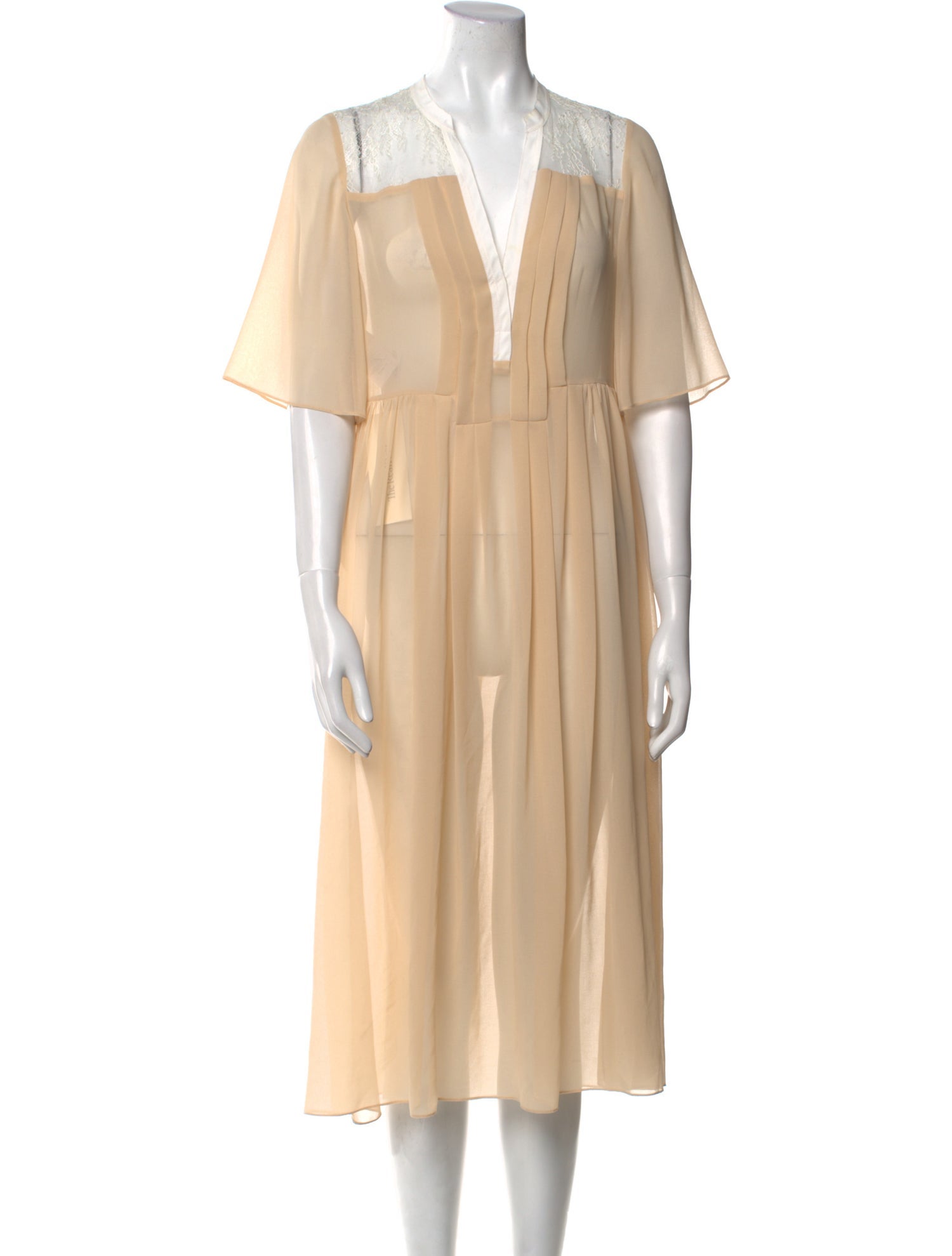 Sandro V-Neck Midi Length Dress