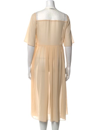 Sandro V-Neck Midi Length Dress